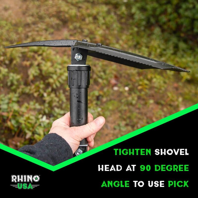 Rhino USA Folding Recovery Shovel W/Pick
