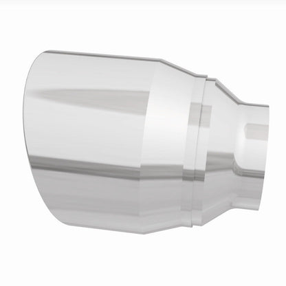 MagnaFlow Tip Stainless Double Wall Round Single Outlet Polished 4.5in DIA 2.5in Inlet 5.75in Length