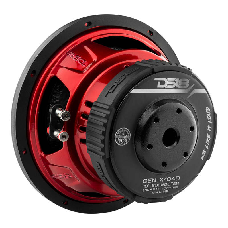 DS18 10in 400 Watts RMS 4 ohm DVC Subwoofer Ferrite Motor And Dual Voice Coils