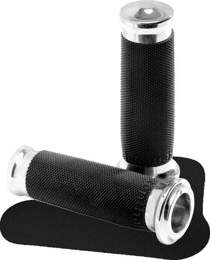 Performance Machine Contour Renthal Wrapped Grips - Chrome