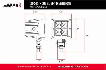 Body Armor 4x4 LED CUBE LIGHT