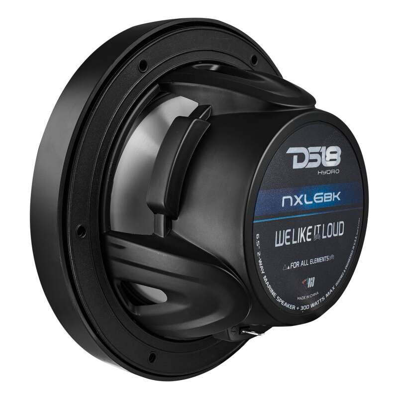DS18 NXL Series Coaxial Marine Speakers w/ RGB Lights 6.5in 2-Way 100 Watts RMS 4 ohm Black