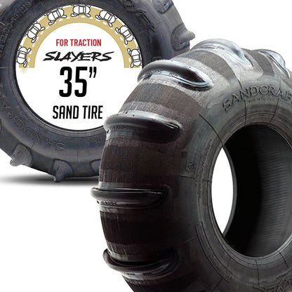 35" x 13.5" x 15" - Single SLAYER Rear Paddle Tire (10-20 Paddle Options)