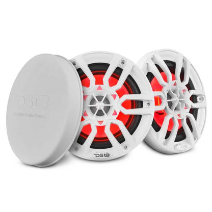 DS18 NXL Series Coaxial Marine Speaker w/ RGB Lights 6.5in 2-Way 100 Watts RMS 4 ohm White
