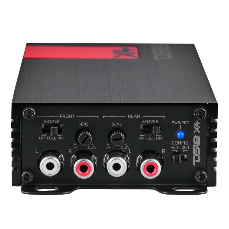 DS18 4-Channel Ultra Compact Class D Amplifier 2x 220/4ohm Bridge 4 x 140/2ohm 4 x 70/4ohm Watts RMS