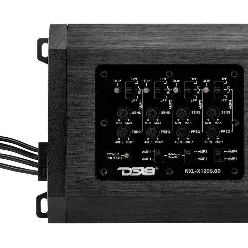 DS18 8-Channel Class-D Amp Full-Range 8 x 150 Watts RMS at4 ohm IP67 Waterproof Rating