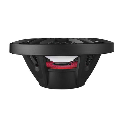 DS18 NXL Series Coaxial Marine Speaker w RGB Lights 6x9in 2-Way 125 Watts RMS 4 ohm Black w Cover