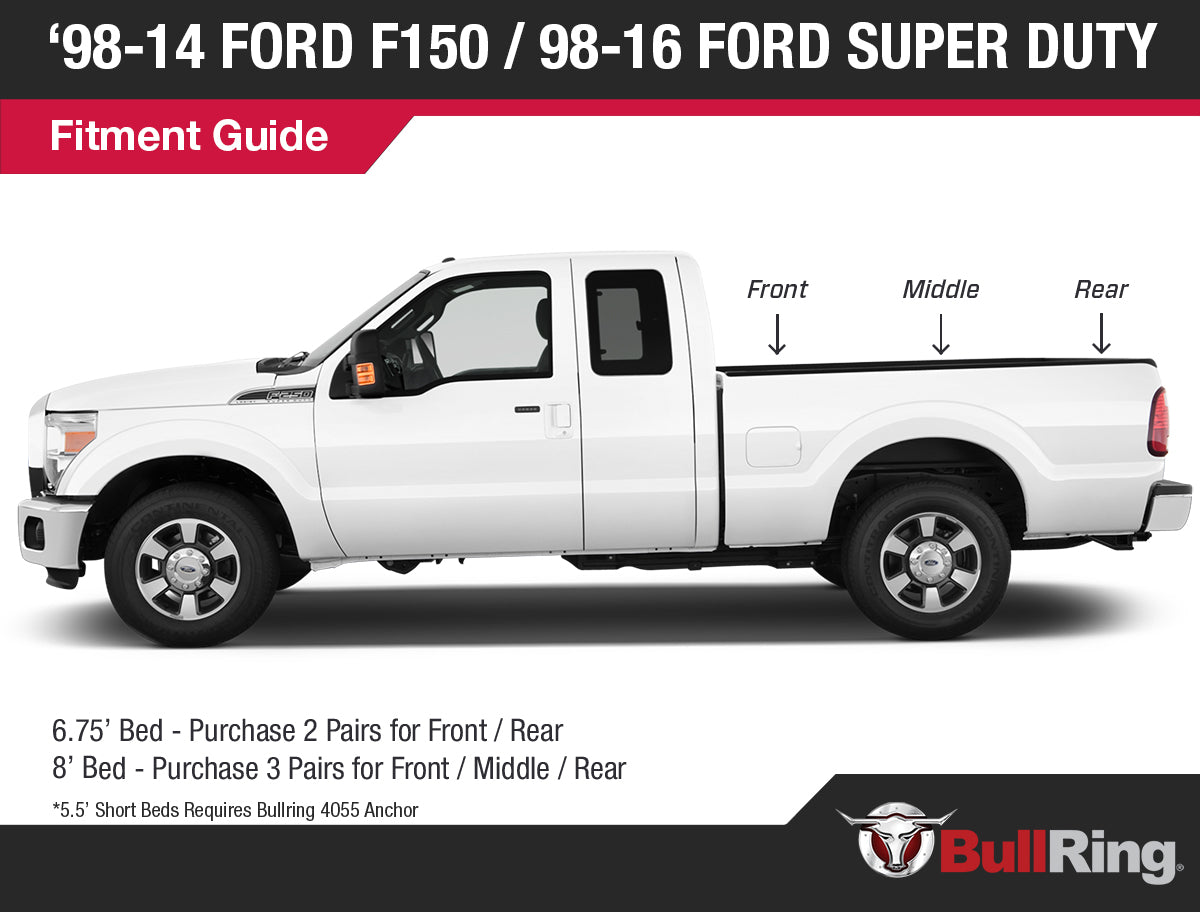 Raised Fit Retractable Tie-Down Anchors | 1998-2014 Ford F150 and 1998-2016 Ford Super Duty | 1999-2013 Chevrolet/GMC | 1995-2008 Dodge RAM | 1995+ Dodge RAM Dually | - SpeedStrap