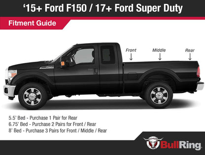 Ford Flush Fit Angled Retractable Tie Down Anchors | 2015+ Ford F150 | 2017+ Ford Super Duty | 2017+ Ford Raptor - SpeedStrap