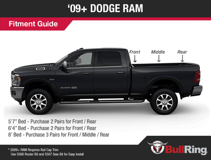 Stainless Steel Flush Fit Retractable Tie-Down Anchors | 1995+ Dodge RAM with Dually Bed | - SpeedStrap