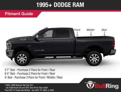 Stainless Steel Flush Fit Retractable Tie-Down Anchors | 1995+ Dodge RAM with Dually Bed | - SpeedStrap
