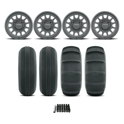 Can Am Maverick R 414 Bead Grip Wheel / Sand Series Tire Package