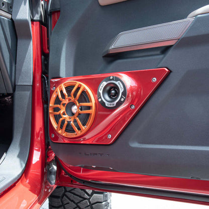 DS18 21-25 Ford Bronco Front Door Pnls Fit Most 2x 6.5in Speakers 2x 3.8in Tweeters Speaker Not Incl