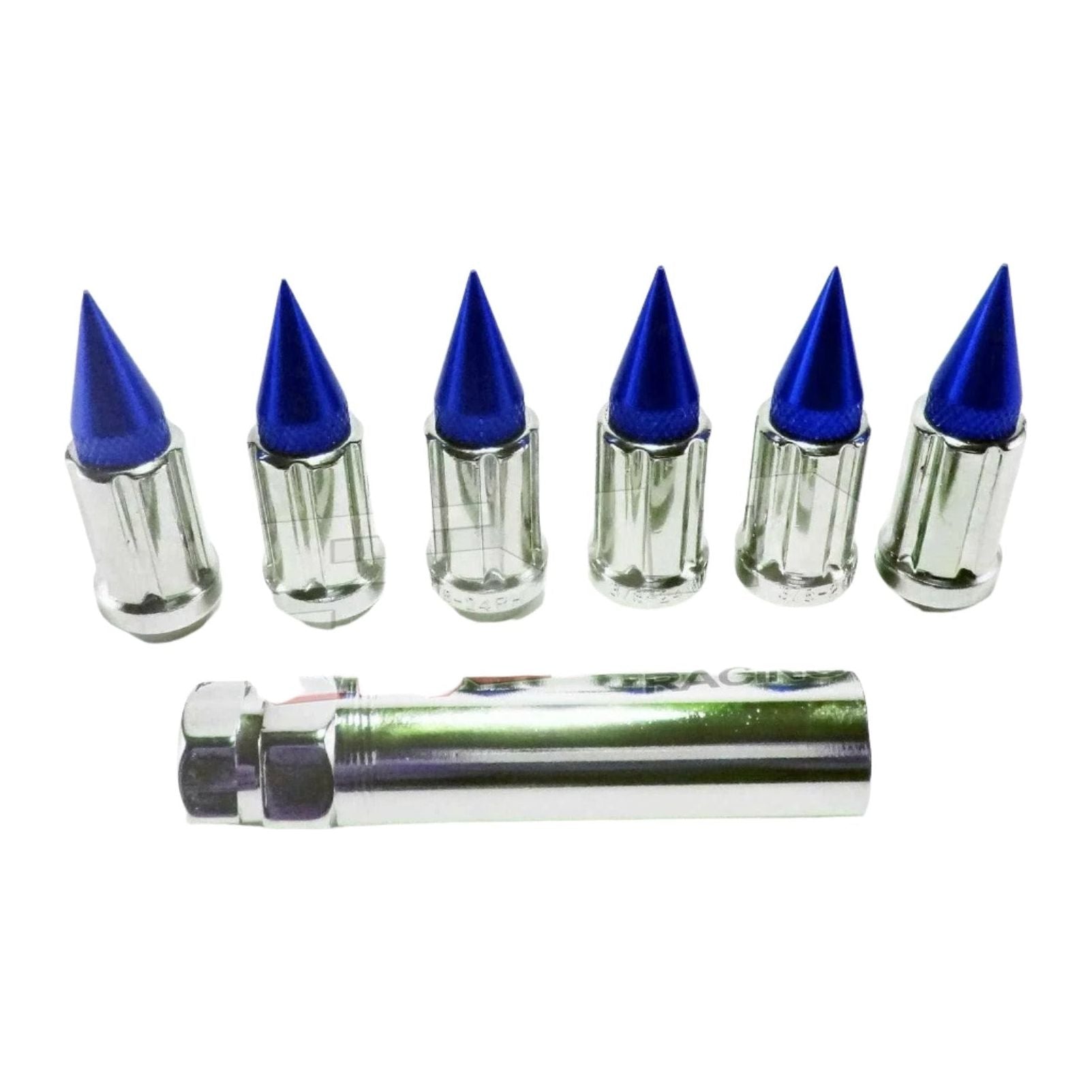 12 x 1.25 mm Spiked Lug Nuts (16 Pack) BLUE (GARAGE SALE)
