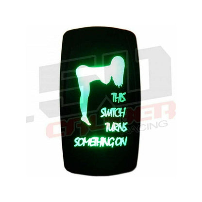 "This Switch Turns Something On" Waterproof Rocker Switch