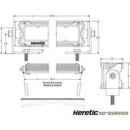 50" Curved LED Light Bar
