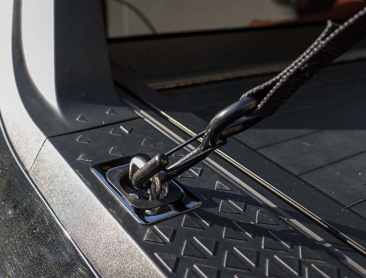 Gunmetal Flush Fit Retractable Tie-Down Anchors | 1995+ Dodge RAM with Dually Bed | - SpeedStrap