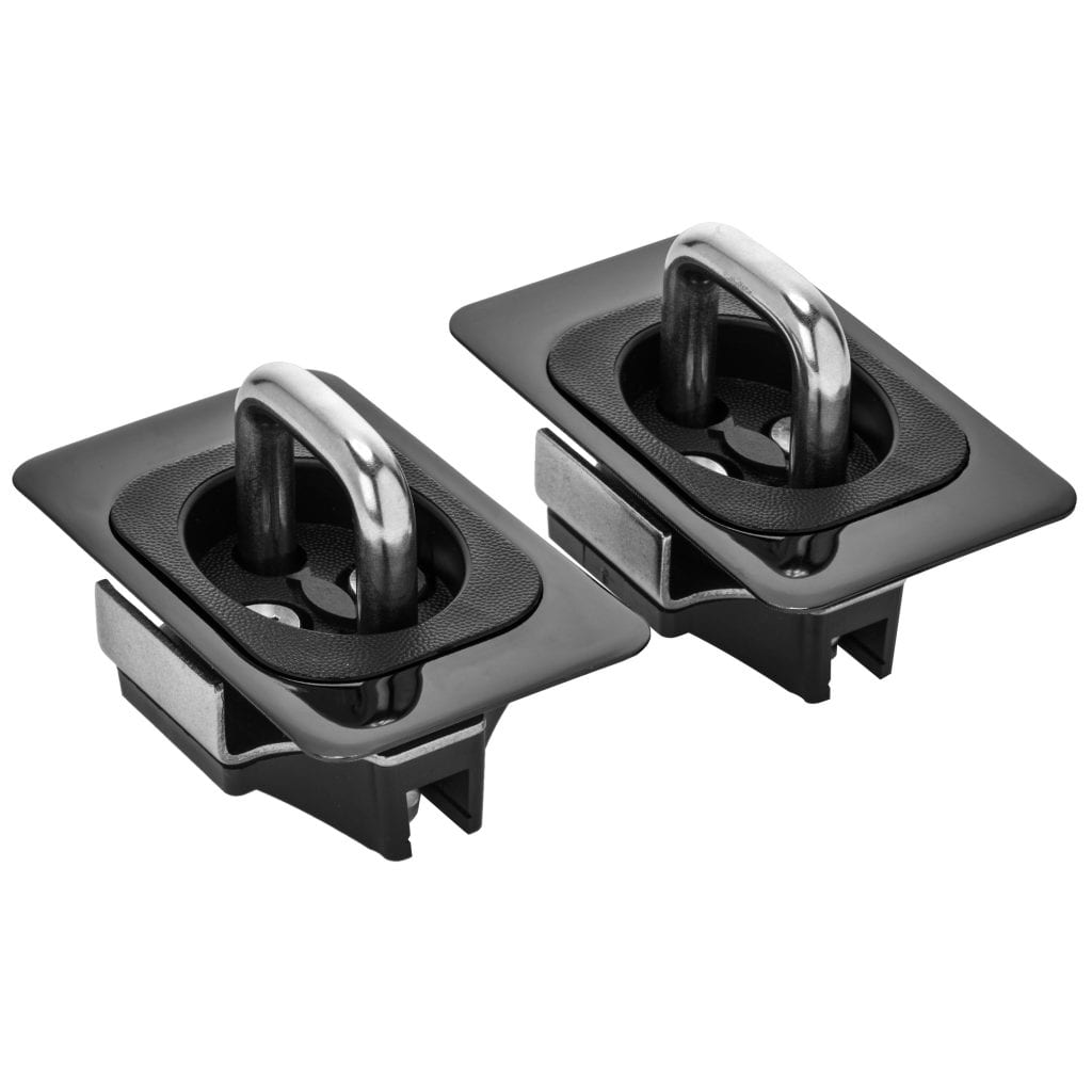 Gunmetal Flush Fit Retractable Tie-Down Anchors | 1995+ Dodge RAM with Dually Bed | - SpeedStrap
