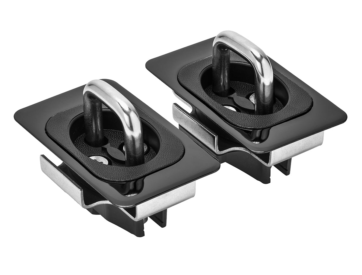 Gunmetal Flush Fit Retractable Tie-Down Anchors | 1995+ Dodge RAM with Dually Bed | - SpeedStrap
