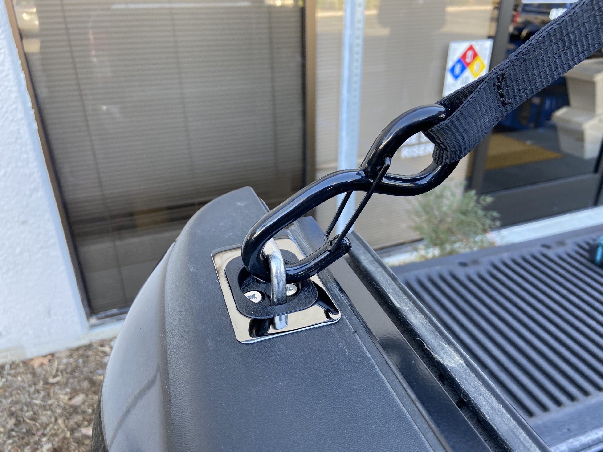 Gunmetal Flush Fit Retractable Tie-Down Anchors | 1995+ Dodge RAM with Dually Bed | - SpeedStrap