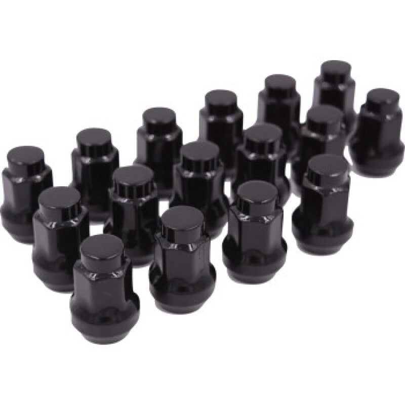 Raceline Conical Lug Nuts - 3/8in-24 - 16 Pack - Black