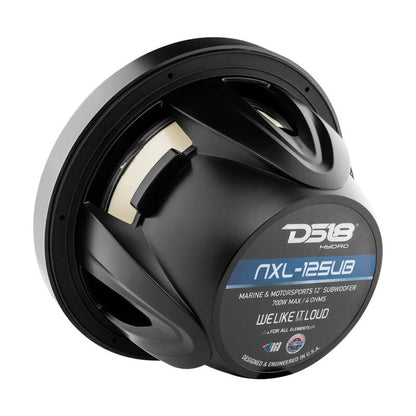 DS18 Marine Subwoofer w/ RGB Lights 12in 350 Watts RMS 4 ohm SVC |Black