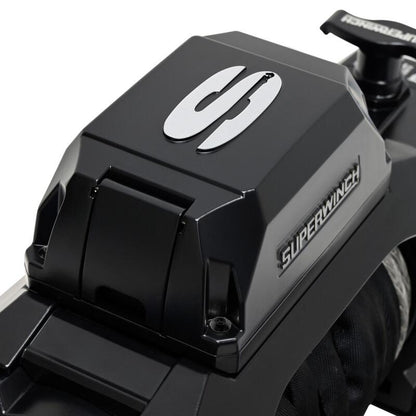 Superwinch 12000 LBS 12V DC 3/8in x 80ft Synthetic Rope SX12SR Winch - Semi Gloss Black