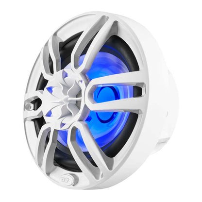 DS18 NXL Series Coaxial Marine Speaker w/ RGB Lights 6x9in 2-Way 125 Watts RMS 4 ohm White