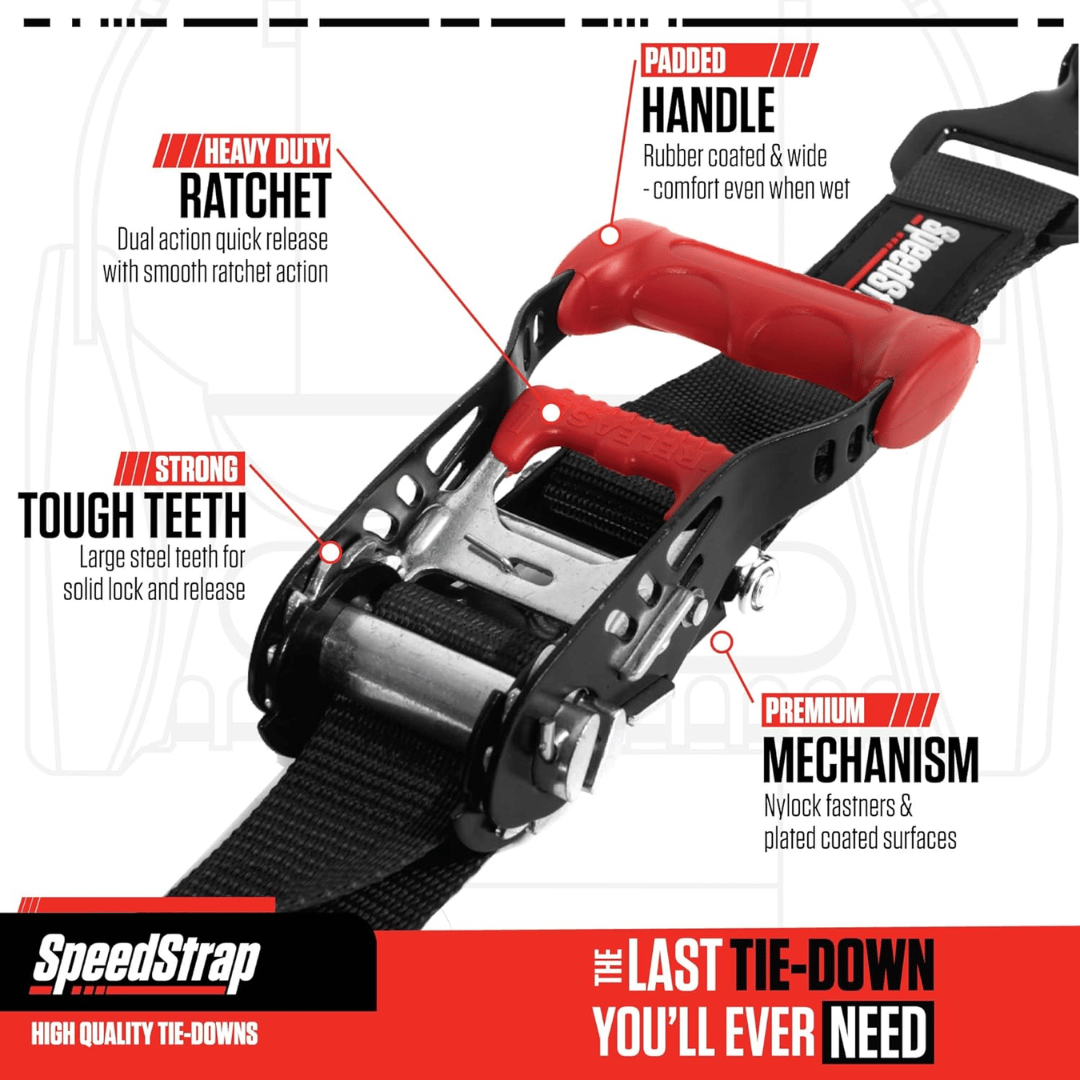 1.5" Wheel Lasso Tie-Down (2 Pack) - Black - SpeedStrap