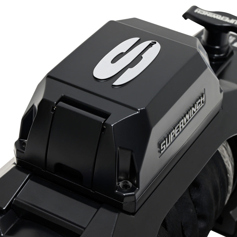 Superwinch 10000 LBS 12V DC 3/8in x 80ft Synthetic Rope SX10SR Winch - Semi Gloss Black