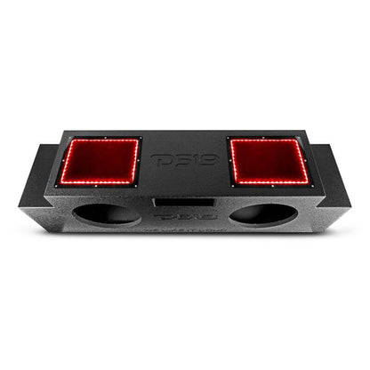 DS18 2007-23 Jeep JKU/JLU Subwoofer Enclosure 2x 12in Down Fire LED Lights (w/out Amplified System)