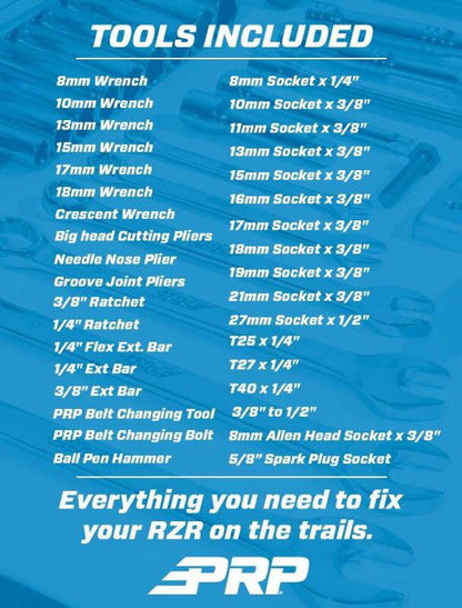 PRP RZR Roll Up Tool Bag with 36pc Tool Kit