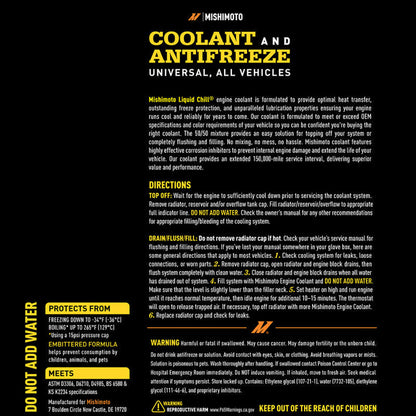 Mishimoto Liquid Chill EG Coolant, Universal, Yellow