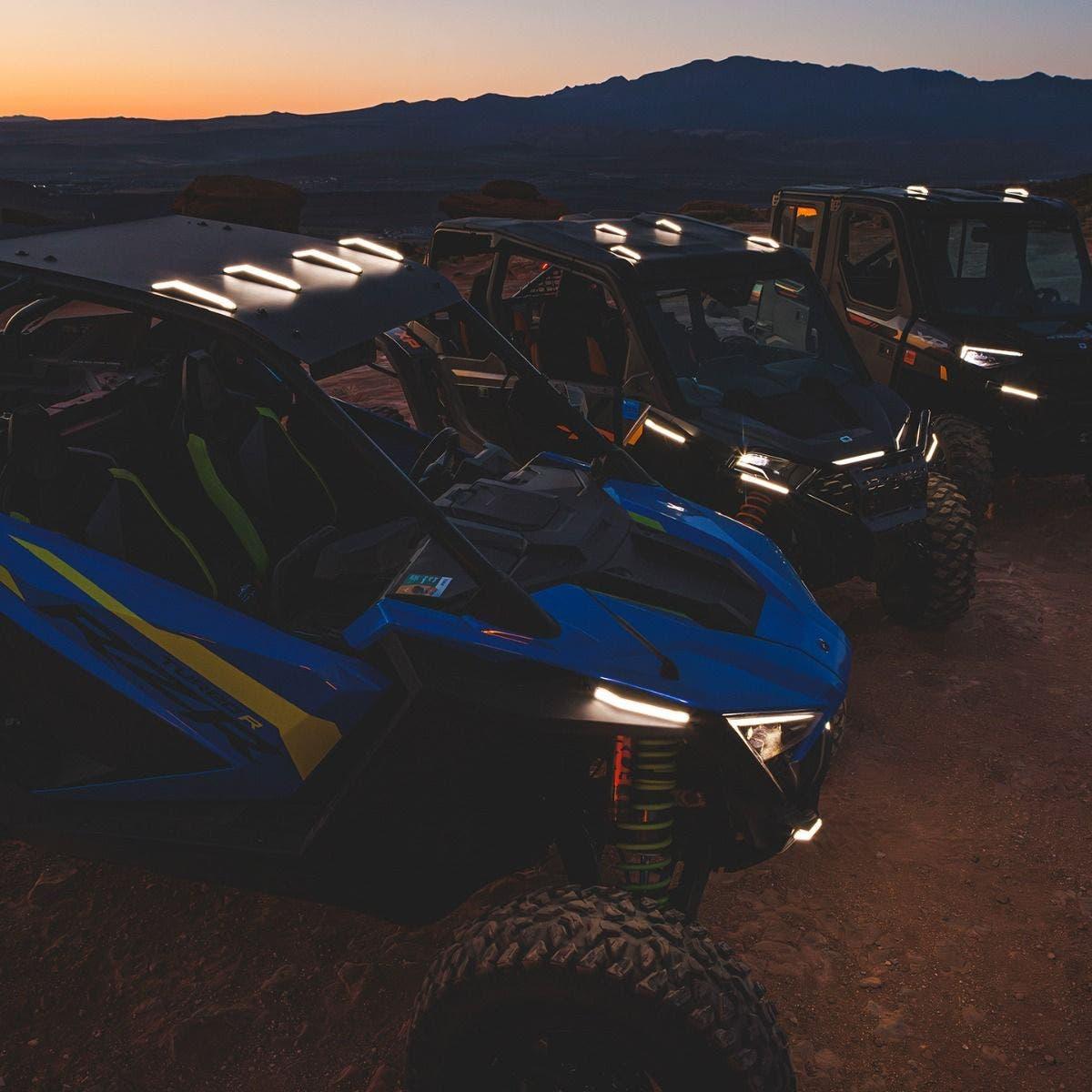 Polaris RZR Turbo R Plug & Play Auto-Cancel Turn Signal Kit with White Running Lights