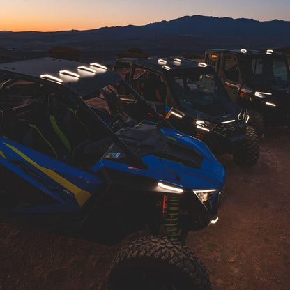 Polaris RZR Turbo R Plug & Play Auto-Cancel Turn Signal Kit with White Running Lights