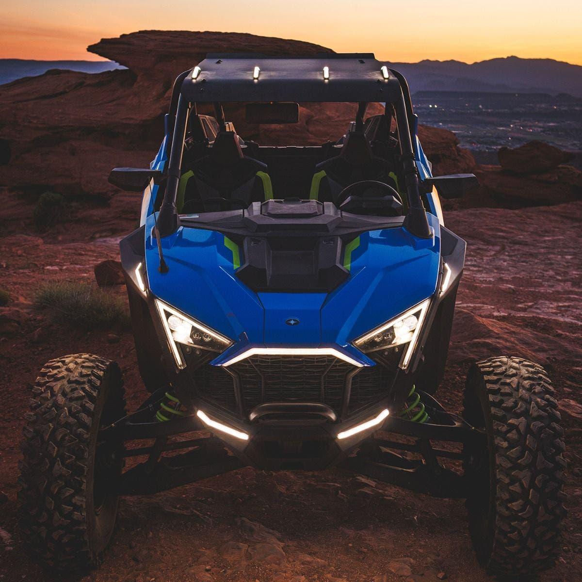 Polaris RZR Turbo R Plug & Play Auto-Cancel Turn Signal Kit with White Running Lights