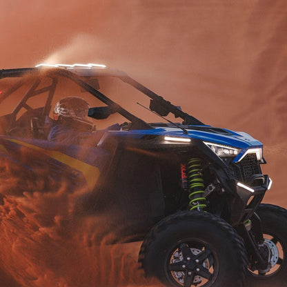 Polaris RZR Turbo R Plug & Play Auto-Cancel Turn Signal Kit with White Running Lights