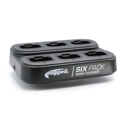 6 Pack - Rugged GMR2 PLUS - GMRS and FRS Two Way Handheld Radios with Bank Charger