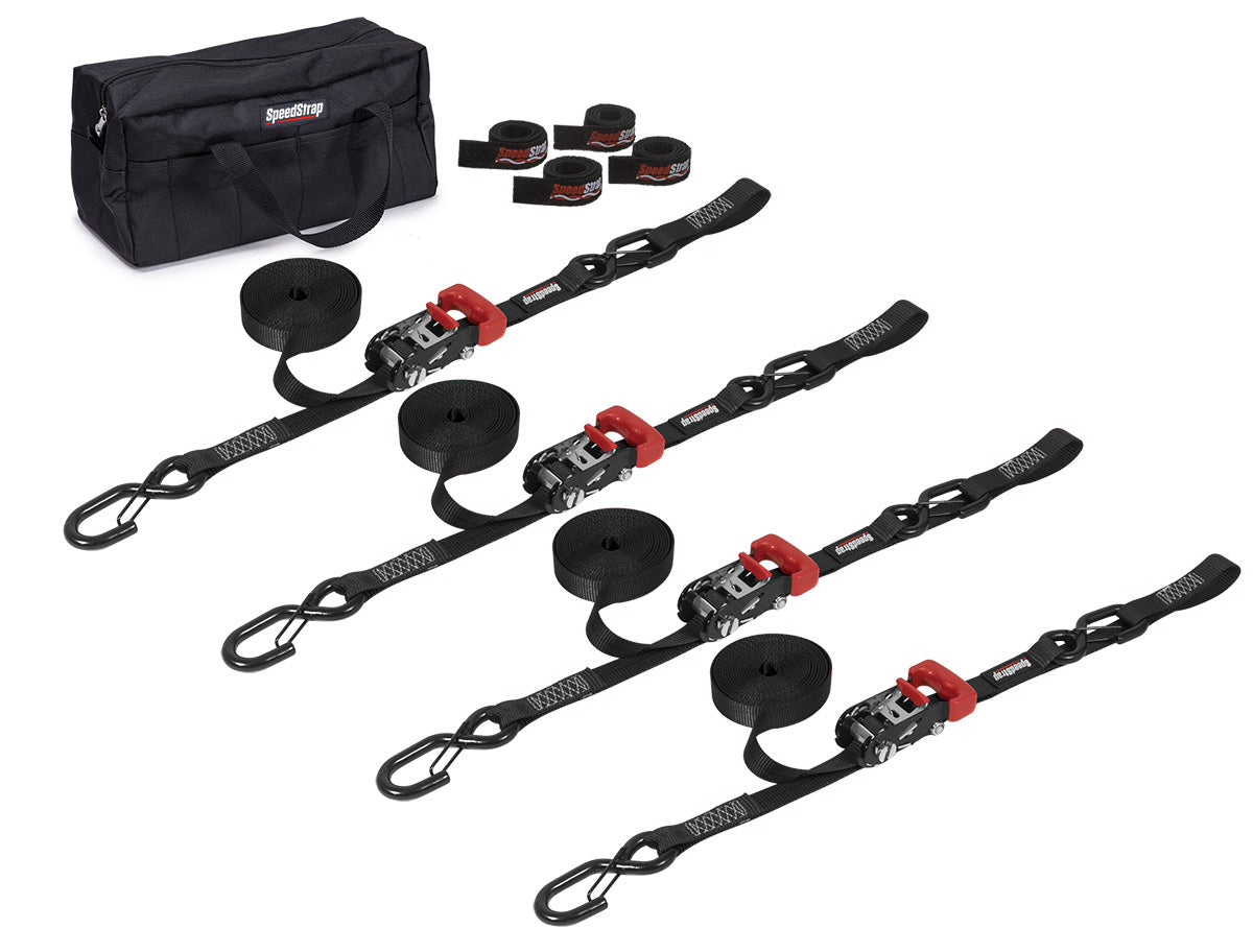 Heavy Duty Motorcycle/ATV Tie-Down Kit - Black - SpeedStrap