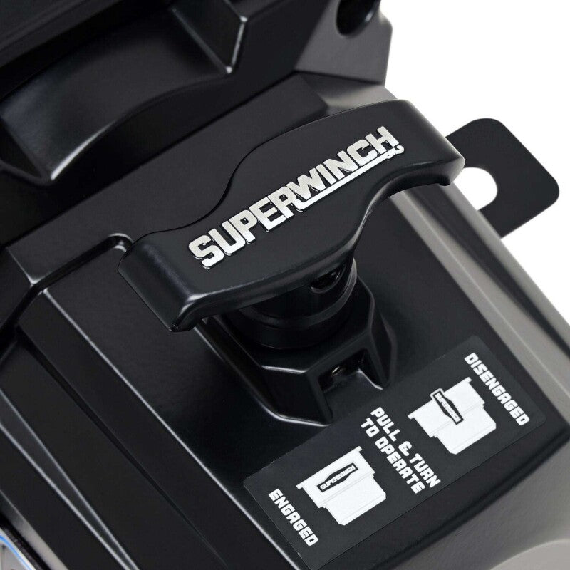 Superwinch 10000 LBS 12V DC 3/8in x 80ft Synthetic Rope SX10SR Winch - Semi Gloss Black