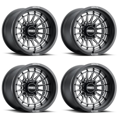 Set of 4 15x10 Delta Wheels (Satin Black Contrast Cut)