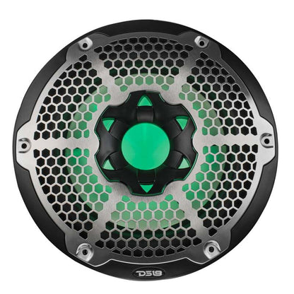 DS18 Subwoofer & Enclosure 10in 300 Watts RMS 4 ohm SVC Black w/ Covers