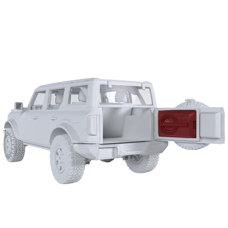 DS18 21-25 Ford Bronco Tailgate Subwoofer Enclosure 12in Loaded IXS12.4D Included (Speaker Included)