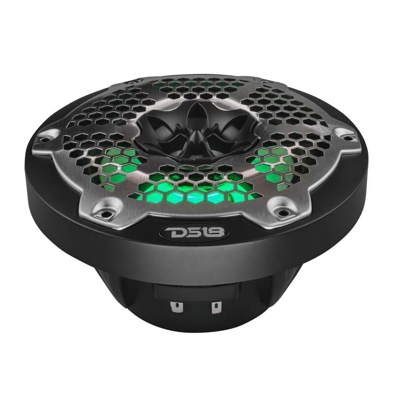 DS18 NXL-M Series Spkr w/ RGB LED Lights 6.5in 2-Way 100 Watts RMS 4 ohm Blk Grill Detached w/ Cover