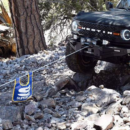 Superwinch 10000 LBS 12V DC 3/8in x 54ft Synthetic Rope Scorpion 10000SR Winch - Black Powdercoat