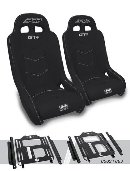 GT4 Suspension Seats Kit for Polaris RZR 570, 800, 900 (Pair)