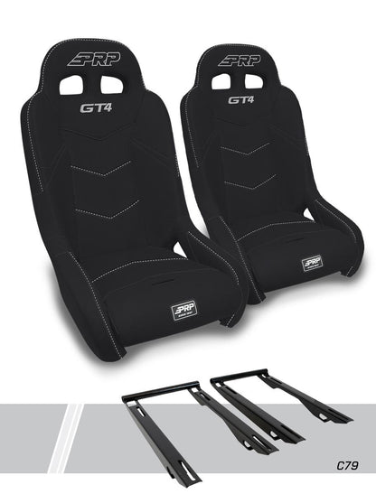 GT4 Suspension Seats Kit for Polaris RZR PRO XP, PRO R, PRO S, Turbo R (Pair)
