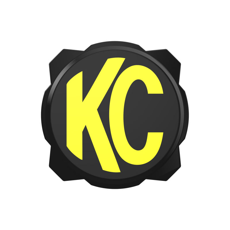 KC HiLiTES 6in. Hard Cover for Gravity Pro6 LED Lights (Single) - Black w/Yellow KC Logo