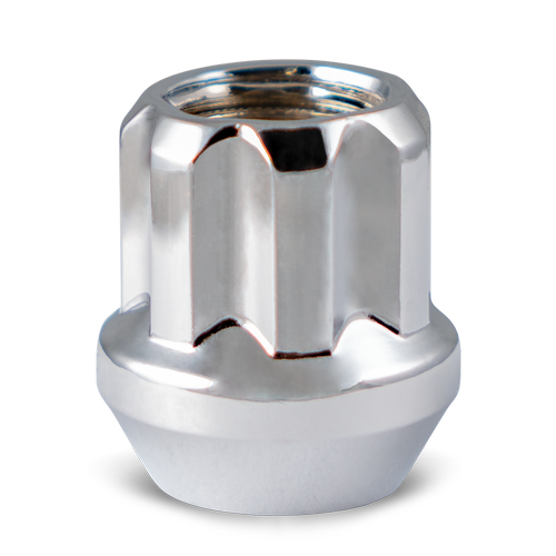 RHI 12X1.5 LUG BOLT (27MM)SPLINE 5 LUG 1.06" CHROME 20 LUGS, 1 KEY