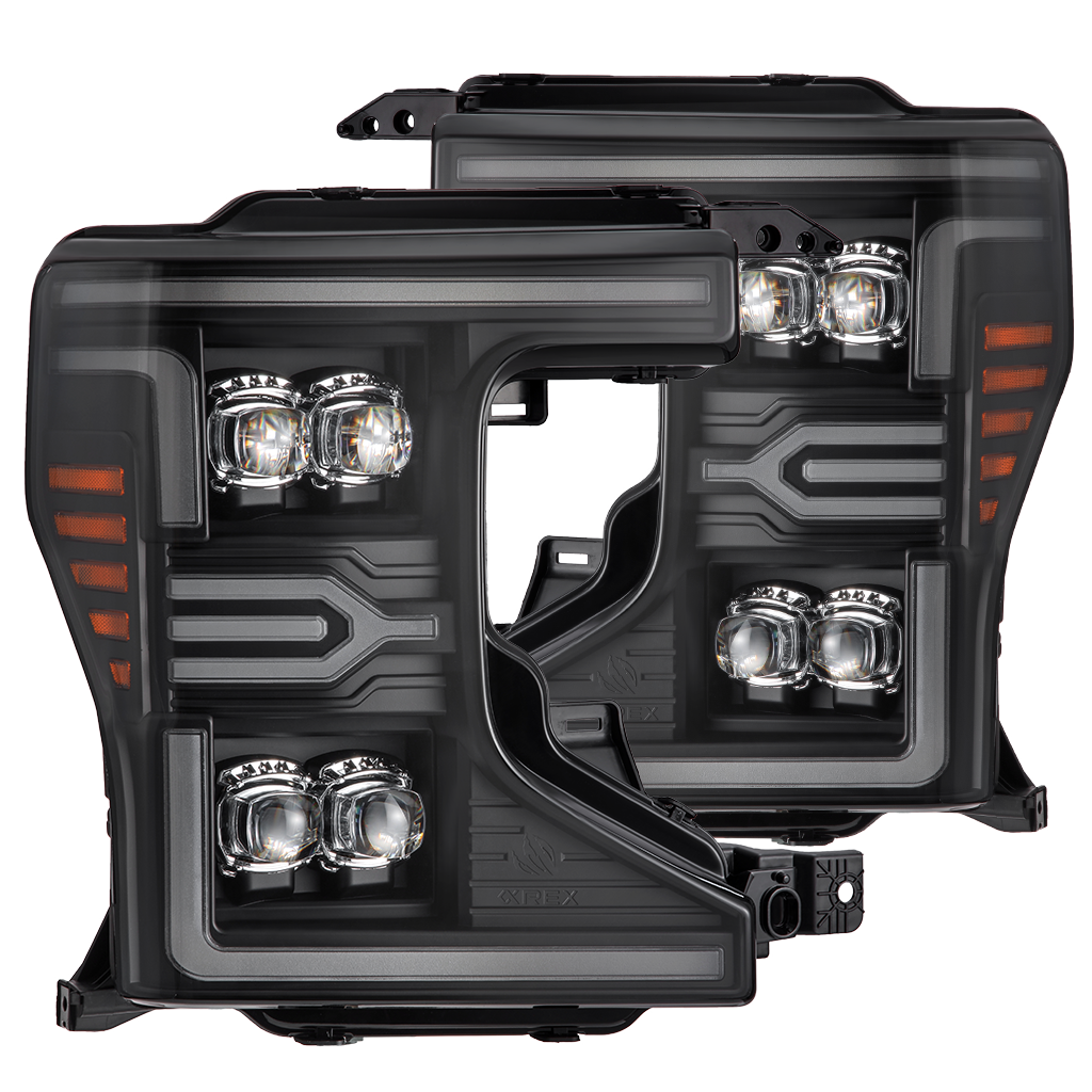 Alpha Rex 20-22 Ford Super Duty NOVA-Series LED Projector Headlights Black